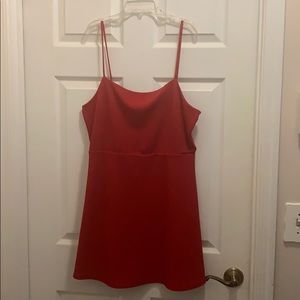 Red mini dress
